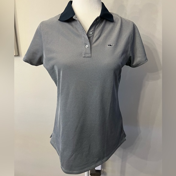 Vineyard Vines Short-Sleeve Pique Polo Size Small EUC blue golf style - Picture 2 of 12